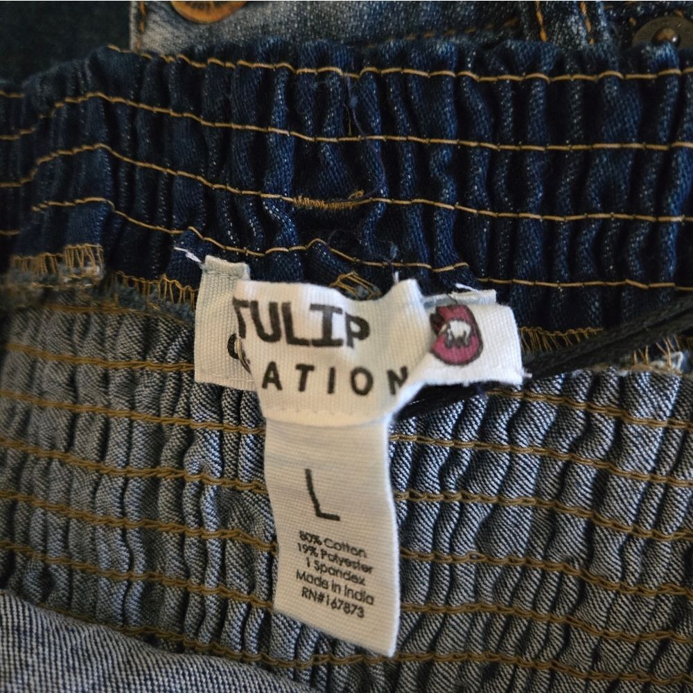 Tulip Dark Denim Stretch Tube Top NWT - Picture 3 of 4